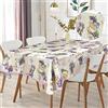 Generic Tovaglia rettangolare stampata impermeabile , stampa ad alta definizione, elegante e resistente，Omaggio 2 Pezzi Pinze Ferma Tovaglia (140_x_240_cm, Viola)