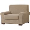EBETA 2-Pezzi Copridivano Copripoltrona Jacquard, Fodere copridivano coprisedia, Elasticizzato Sofa Cover Coprisofà, Poltrona 1 Posto (Colore della sabbia, 85-115 cm)