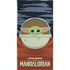 Disney Character World Asciugamano ufficiale Disney Mandalorian Star Wars, super morbido al tatto, design piccolo viaggiatore, perfetto per casa, bagno, spiaggia e piscina, multicolore, 140 x 70 cm