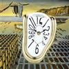 Lafocuse Orologio Fusione Salvador Dali, Stile Surrealismo Creativo Distorto, Orologio da Scrivania e da Scaffale Silenzioso Decorativo per Casa Mensola Ufficio (Oro)