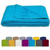 KiGATEX Coperta in spugna 100% cotone, coperta estiva, copriletto, telo mare, lavabile, certificato Öko-Tex, 150 x 200 cm, oceano