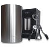 OptiLUC Secchiello per vino in acciaio inox, a doppia parete, vino, spumante, champagne, birra, bicchieri, cubetti di ghiaccio, secchiello con set cavatappi elegante scatola compleanno regalo