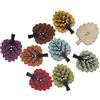 SiAura Material 10 Bottoni legno Mix, colorato Alberi Motivo, 2 Fori, 25x32mm
