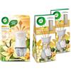 Airwick Kit Profumatori per Ambienti: 1 Diffusore Elettrico di Oli Essenziali, gadget + Ricarica 1x19ml e 2 Profumatori per Ambienti a Bastoncini, 2x25 ml, entrambi alla Fragranza di Vaniglia e Ambra