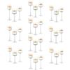 Romadedi Porta Candele Vetro Portacandele Alto - da Tavolo Porta Tealight 10*3 Set Portalumini Moderno Design per Centrotavola Decorazioni per la Casa Natalizio Nozze 20/23/26 cm