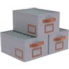 OUTBROS 3 Pezzi Scatole per Armadio, 40x30x20cm, Jeans Organizer, Grigio
