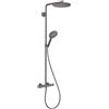 hansgrohe Raindance S colonna doccia con termostatico, 28825340, Raindance S nero cromato spazzolato [Rubinetteria Bagno > Colonne Doccia]
