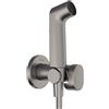 hansgrohe Bidette rubinetto bidet, 29232340, Bidette nero cromato spazzolato [Rubinetteria Bagno > Bidet / Set Doccetta WC]