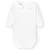 BABIDU C.Polo Pique Body, Bianco/Rosa, 1 Months Unisex-Bimbi
