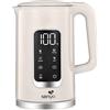SENYA Bollitore elettrico 1,7 l | Grande schermo digitale | 5 programmi di temperatura automatica e regolabile | Funzione mantenere al caldo | Base a 360° e impugnatura ergonomica | Colore crema