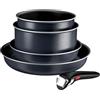 Tefal Ingenio Enjoy - Set di 2 padelle da 22/28 cm + 2 pentole da 18/20 cm + manico rimovibile, adatte a piani cottura a induzione, antiaderenti, rivestimento in titanio, Thermo-signal, adatte al