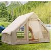 Vakiorn Tenda da campeggio gonfiabile, 2 - 4 p, per esterni, con pompa ad aria e custodia, impermeabile, con 4 finestre e 2 porte, per salvataggio selvaggio, all'aperto