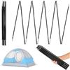 Wedhapy Pali per Tenda di Ricambio 8 mm 12 8 Piedi di Lunghezza Regolabile Pali per telone in Fibra di Vetro 18 sezioni di Supporto aste per Tenda da Campeggio per Zaino in Spalla Pali per Tenda di Rica