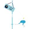 HUDORA Set Twistball con 2 racchette e 1 barra rivestita a polvere - Set allenatore di tennis da 124-137 cm - Set di Swingball di alta qualità con supporto - Gioco per bambini a partire dai 4 anni