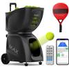 Generic PT-Max C Padel Tennis Machine Pro, lanciatore automatico di palline con telecomando, sistema di allenamento intelligente con controllo della velocità (12-87 mph), display digitale, batteria integrata,