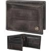 Fa.Volmer Portafoglio da uomo in pelle con protezione RFID - doppia cucitura extra stabile, 8+3 Card - Basalt Grey, schlanke Brieftasche, Classico