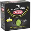 Crastan - Tè al Limone - 15 Capsule Compatibili con Nespresso - Tè Caldo Zuccherato dal Gusto Intenso e Aromatico, Pronto da Gustare in ogni Momento