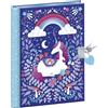 Janod - Diario Segreto Unicorno 128 Pagine - Lucchetto a Cuori e 2 Chiavi - Diario Intimo Ragazza - 128 Pagine Righe - Formato A5 - Regalo di Cartoleria Unicorno - 6 Anni e + - J08936