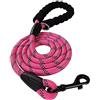 pet wiz Guinzaglio riflettente per cani con manico imbottito, diverse dimensioni e opzioni di colore (standard, lunghezza 1 m, rosa)