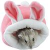 Andiker WishLotus - Letto per criceti, mini casa di criceti, morbido e caldo, per criceti, piccoli animali, casa da letto, per criceti nani, mini ricci e piccoli animali domestici (rosa)