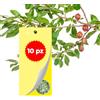 Albagarden - Trappola Cromotropica Gialla Per Mosca Bianca - Adesiva A Doppia Forza - Pannelli Cattura Insetti, Trappole Anti Insetti X 10 Pz