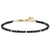 GAVU Bracciale da Donna Minimalista in Pietre Naturali, Bracciale di Spinello Nero da Donna