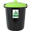 COSE DA CASA Secchio contenitore pattumiera raccolta differenziata carta plastica vetro misto 21lt bidone casa cucina giardino terrazza coperchio a chiusura andirandagismo e odori (VERDE)