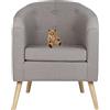 KEVO Poltrona Lounge in Velluto, Stile scandinavo, Portata massima: 200 kg - Sedia piccola per soggiorno e camera da letto, 1 persona