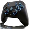 QRD Spark N5 Controller Wireless per PS4 Pro Slim PS3 PS2 Steam Deck PC Windows Mac iOS Android TV Box, Halleffect Controller con 3.5mm Audio Port+Speaker+Mic, Macro N1+N2, Turbo Speed Up