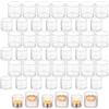 Glasseam Portacandele per centrotavola da tavolo, piccoli portacandele votivi in vetro trasparente, set di 24, graziosi mini portacandele galleggianti per matrimoni, centrotavola e decorazioni per