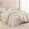 Andency Set di biancheria da letto per bambini con volant, in morbida microfibra leggera, 2 pezzi, per letto matrimoniale (1 piumino con volant e 1 federa)