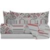 hermet Set Lenzuola Letto Matrimoniale In 100% Cotone Fantasia, Completo Letto 2 Piazze, Lenzuolo da Sopra + Lenzuolo con Angoli +2 Federe, Var. Nilo Grigio
