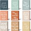 Unittype 9 pezzi Promemoria salute mentale decorazione da tavolo cartello in legno affermazioni positive psicologia sentimenti mensola Decors Inspirational consigli per la salute mentale Mini Decors per