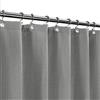 Barossa Design Tenda da doccia in tessuto a nido d'ape, 137 cm di larghezza x 208 cm di lunghezza, per spa di lusso, idrorepellente, lavabile in lavatrice, 230 g/m², resistente, per spa, motivo piqué grigio, tenda