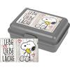 United Labels Peanuts Snoopy Collection - Contenitore per il pranzo con divisorio, colore: Grigio