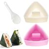 TenaLucy 2 Pezzi Stampo Onigiri,Stampo per Onigiri Triangolare Riutilizzabile Onigiri Stampi con 1 Spatola di Riso Stampi per Palline di Riso per Sushi Mold Stampo per Sushi,Fai Da Te Stampo per Bento
