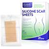 DXYMN Cerotti Silicone Cicatrici - Silicone Scar Sheets, Rimozione Professionale di Vecchie Cicatrici Causate da Taglio Cesareo, Chirurgia, Ustioni, Cheloidi, Acne, Ecc (4 X 7.6 CM 20 Pezzi)