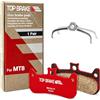 Top Brake BD20 Pastiglie Freno Bici a Disco per Formula Cura 4 (Performance (Composto ceramico)-Rosso)