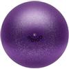 DRUNA Palla per Ginnastica Ritmica Metallizzata + Glitter in PVC, 17 cm, 300 g - Attrezzo da Ginnastica, Palla da Esercizio (Limone)
