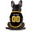 Generic Maglia da calcio per cani, con logo personalizzato con nome, numero, leggera, traspirante, a maniche corte, per cani di taglia media e piccola