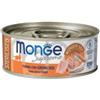 Generico Monge umido gatto, alimento completo per gatti adulti sterilizzati, monge supreme gatto gusto TONNO con GRANCHIO | 12 scatolette da 80 grammi l'una.