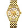 BINLUN Orologi da Polso Automatici Placcati in Oro, Orologi Tourbillon Scheletrati da Uomo