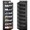 bssmmai Scarpiera Porta, Scarpiera Appesa, Organizer per Scarpe Appeso, Porta per Scarpe con 8 Tasche Profonde Adatto a 20 Paia di Scarpe, (Nero)