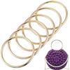 Esshogo 6 Manici Borsa Metallo Sostituzione delle, Chiusura Borsa Uncinetto, Manici per Borse, Accessori Borse Uncinetto, Manico Rotondo a Foro, Manici per Borse