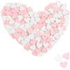 COM-FOUR® 200x mini decorazioni a dispersione di cuore - cuori in legno rosa e bianchi per l'artigianato - decorazioni a dispersione decorazione da tavola