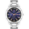 Steve Madden Orologio da braccialetto maschile, Blu/Argento
