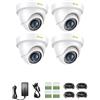 Anlapus 4pcs 1080P Telecamera di Sorveglianza per DVR Kit Videosorveglianza, 20M Visione Notturna, Bianco
