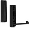 SOTECH Set da 2 x Ganci Appendiabiti Pieghevoli Montaggio a Superficie BARI 80 x 20 x 15 mm Nero, 2 Pezzi