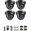 Anlapus 4pcs 1080P Telecamera di Sorveglianza per DVR Kit Videosorveglianza, 20M Visione Notturna, Nero