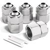 Bwintech 5 pezzi 8 mm tubo OD x 1/8" filettatura femmina BSP dritto spingere per collegare tubo dado di bloccaggio raccordo pneumatico, KPCF8-01 adattatore linea aria veloce